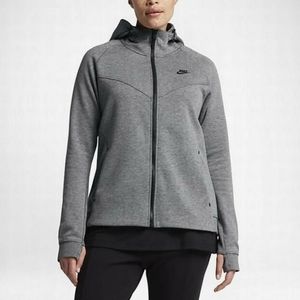 Nike Women's Sportswear Tech Fleece Hoodie - Carbon Heather/Black